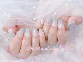 水色グラデーションXリボン追加