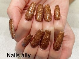 ロングスカルプ×グリッター×秋