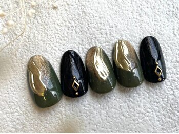 レアレアネイル(Lealeanail)/【パラジェル】オータムネイル