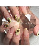 ネイルズミラク(nail's mirac.)/マット向日葵ネイル