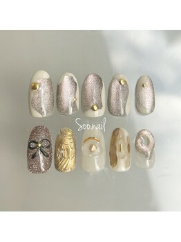 ソーネイル(Soo.nail)/11月定額ネイルアシメデザインA