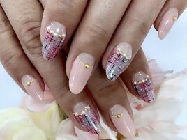 ふんわりツイードネイル♪