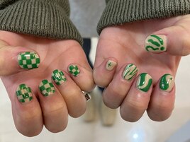 チェックネイル