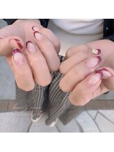 ビューティームーン(beauty moon)/ボルドーフレンチとゴールド＊