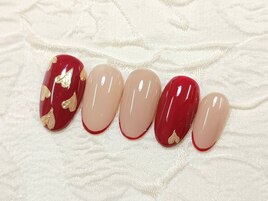 バレンタインネイル