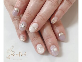 ラムネイル 元町(RamuNail)/パープルニュアンスネイル