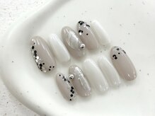 ネイルズイブ マーチ 天満店(nails ibu MARCH)/ホログラムフラワーネイル