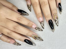 ピアスネイル×レオパード