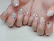 ネイルアンドアイラッシュサロン エスポアール(nail&eyelash salon espoir)/アシンメトリー　砂ジェル