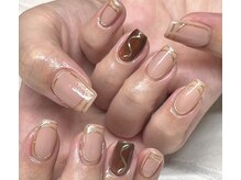 クラル 平塚店(CURAR)/おまかせピンク×ブラウンネイル