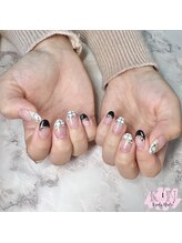 キャンディーネイルズ(Kandy Nails)/チェックフレンチネイル