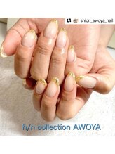 アオヤ(h/n collection AWOYA)/キラキラフレンチネイル☆