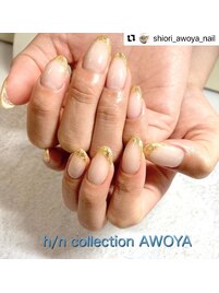 キラキラフレンチネイル☆