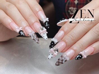 ゼン ネイル デザイン 池袋(ZEN NAIL DESIGN)/長さだしやり放題×つけ放題