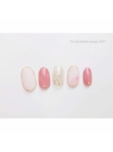 ティーケーネイルパレット/お花×マット　デザインコースA