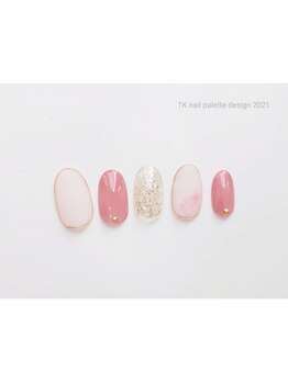 ティーケーネイルパレット/お花×マット デザインコースA