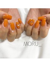 モルネイル(MORU nail)/クリアハートパーツ .