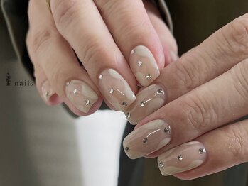 アイネイルズ 吉祥寺店(I nails)/ホワイトクリアストーンネイル