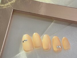 丸ホロ シンプルネイル