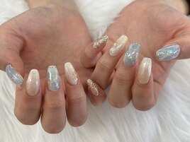 [木村]大理石風ネイル