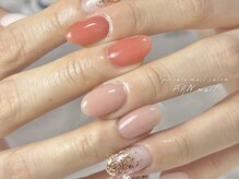 ランネイル 名古屋伏見(RANnail)/ちゅるんワンカラー×ラメグラ