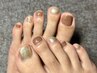 6週間以内【Foot onecolor gelnail】¥6,050(税込)※フットバス、オフ込