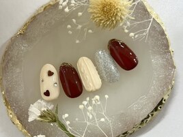 ニット　ハート　ミラー