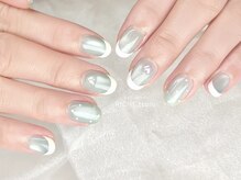 リッシュ トロワ(RICHE trois)/春マグネットフレンチネイル