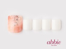 ネイルサロン アビー 宮益坂店(abbie)/ピーチ大理石　￥11550