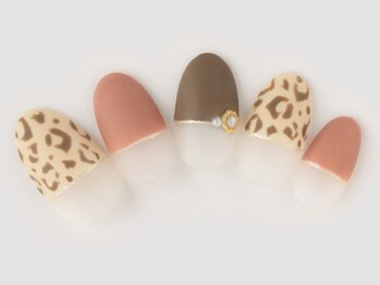 ネイルサロン アビー グランデュオ蒲田店(abbie)/レオパードフレンチ★¥13640