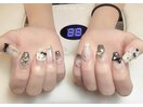モノトーン×リボンネイル