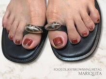 ネイルサロン マリキータ(MARIQUITA)/春夏フット/ブラウンマグネット