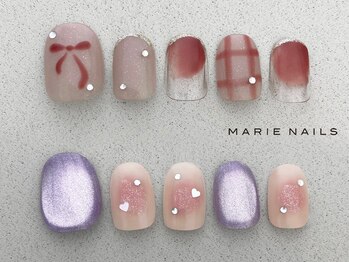 マリー ネイルズ いわきラトブ店(MARIE NAILS)の写真/★定額¥7,700(税込)!初回オフ無料/クチコミ数福島県no.1/予約はお早めに/1week保証付き♪最新トレンド◎