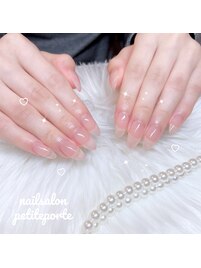 ちゅるんピンクの美爪モテネイル