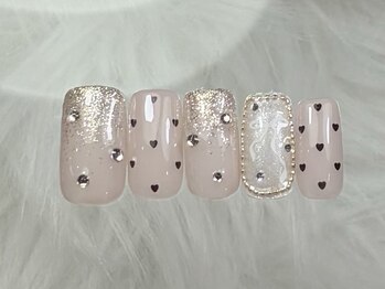 ネイルメゾン 渋谷店(NAIL MAISON)/ハートドットワンホン￥7000