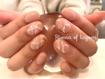 リオッサ オブ ラグーン(RIOSSA of Lagoon)/チークカラーで天然石ネイル