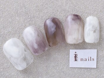 アイネイルズ 三宮店(I nails)/グレージュマーブル¥6000