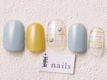アイネイルズ 渋谷店(I nails)/クリアチェックニュアンス