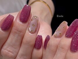 フラッシュビジューネイル