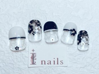 アイネイルズ 梅田店(I nails)/和装マーブルデザイン