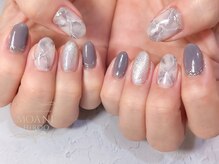 モアニ ヒロオ 渋谷店(MOANI Hiroo)/グレーで大人な大理石ネイル☆