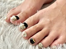 ラマーノミエ(LA MANO MIE)/冬っぽツイードフットネイル