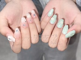 ちゅるん夏ネイルx翼ネイル