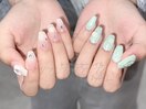 ちゅるん夏ネイルx翼ネイル