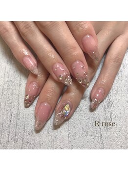 アールローズ(R-rose)/ラメグラ×ストーン ¥10450
