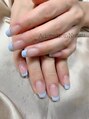 アドレーション(Adoration)&nbsp;フレンチnail★スクエアの形にフレンチは、めちゃ可愛い！！