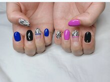 ネイルアンドアイラッシュサロン エスポアール(nail&eyelash salon espoir)/ペンキ　ビビットカラー　秋　冬