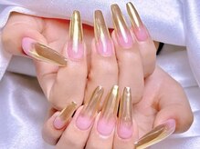 エムズ ネイルサロン(M2)/ロングミラーグラデーション