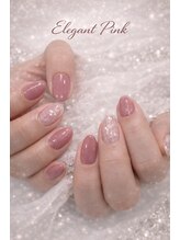 キュービーネイルプラス 大宮マルイ店(QB Nailplus)/大人のための、ローズピンク。