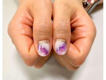リジュベ(Rejuve)/パープルのマーブルネイル☆